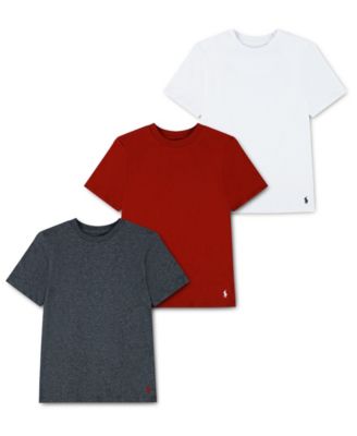Boys' 8-20 Crewneck Undershirts, 3-Pack