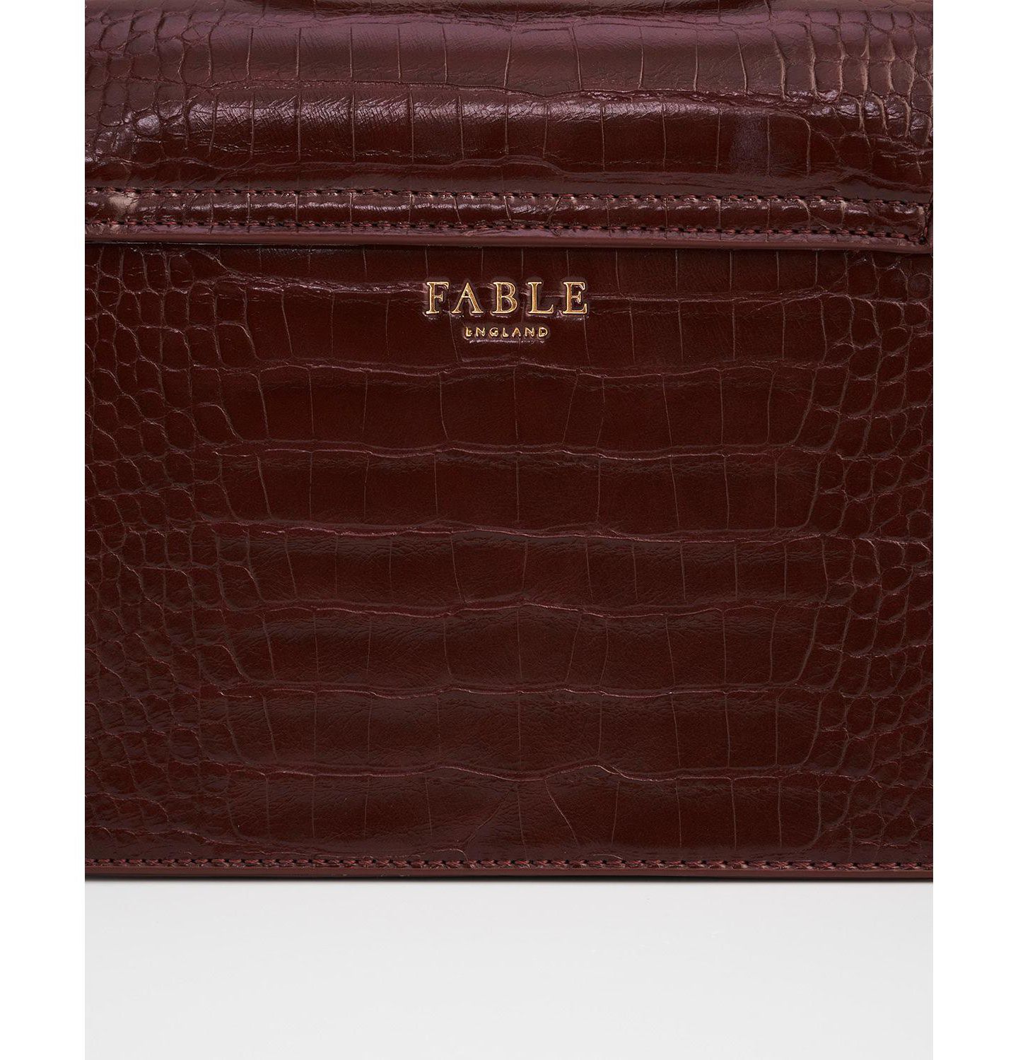 Женская сумка Fable England Eliza Small Top Handle, цвет: Бордовый — фото 5