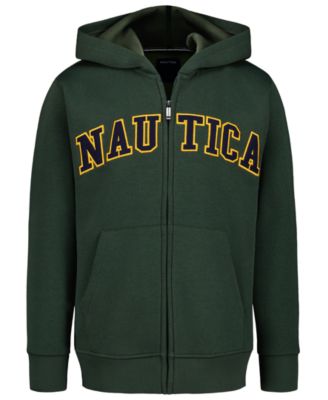 Boys' 8-20 Logo Applique Full-Zip Hoodie