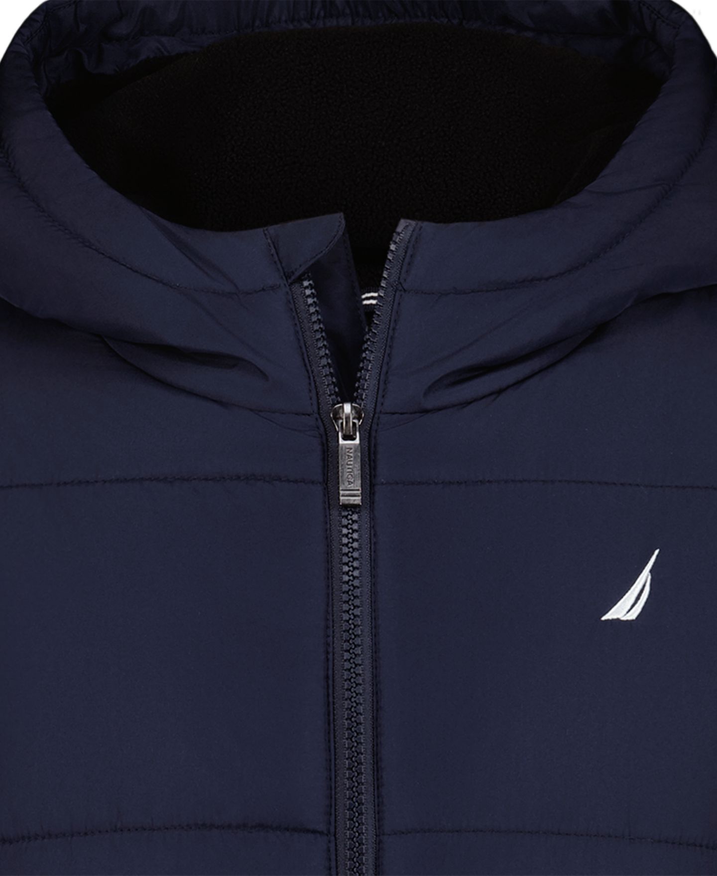 Куртки Nautica Hooded Puffer Jacket with Beanie, 2-Piece Set для мальчиков, цвет: Чёрный — фото 10