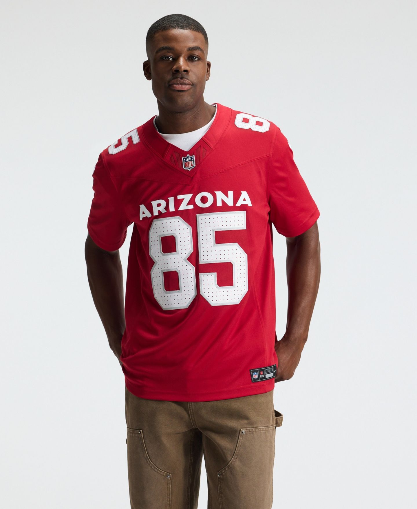 Мужской топ Nike Trey McBride Cardinal Arizona Cardinals Team Vapor F.U.S.E. Stitched Limited Jersey — фото 6