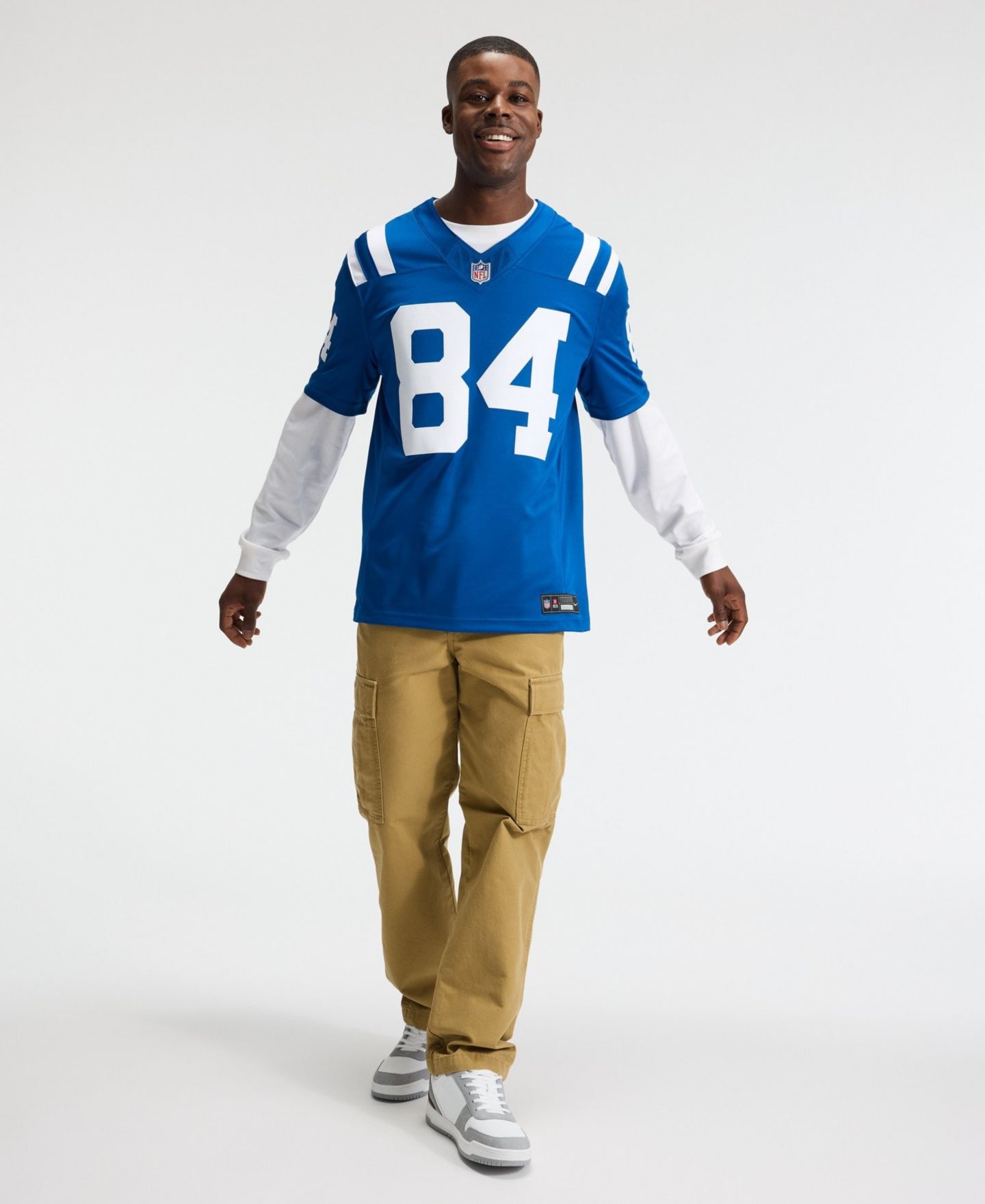 Мужской топ Nike Tyler Warren Royal Indianapolis Colts Vapor F.U.S.E. Stitched Limited Jersey — фото 7