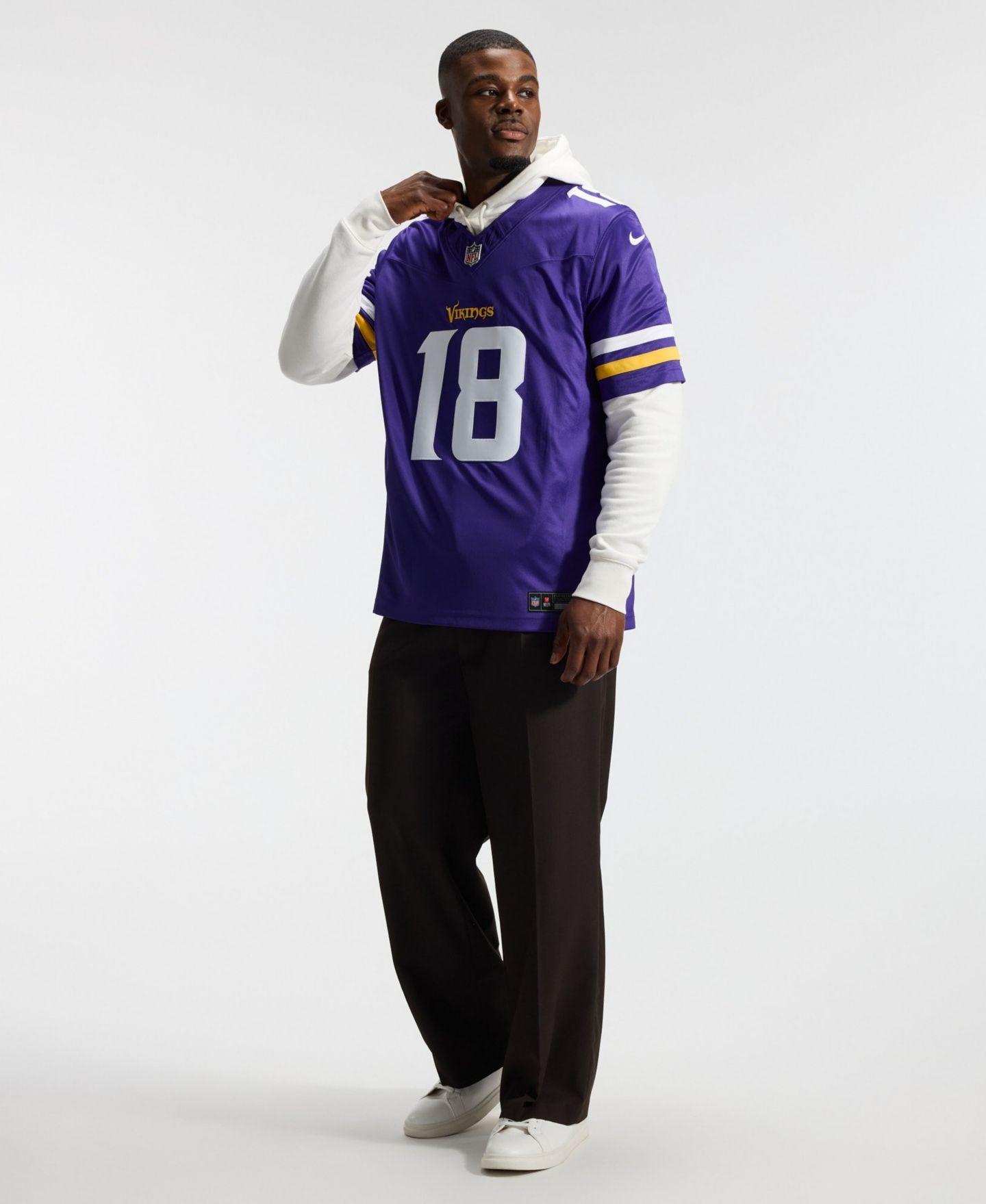 Мужское джерси Nike Justin Jefferson Minnesota Vikings Vapor F.U.S.E. Limited, Purple — фото 6