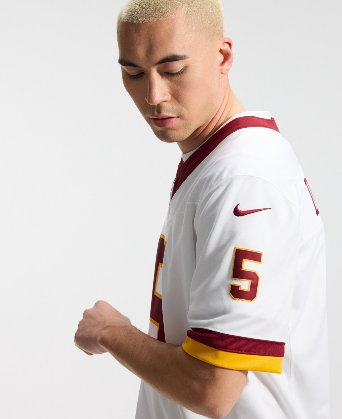 Nike Men's Jayden Daniels White Washington Commanders Super Bowl Era Vapor F.u.s.e. Sewn Down Limited Jersey