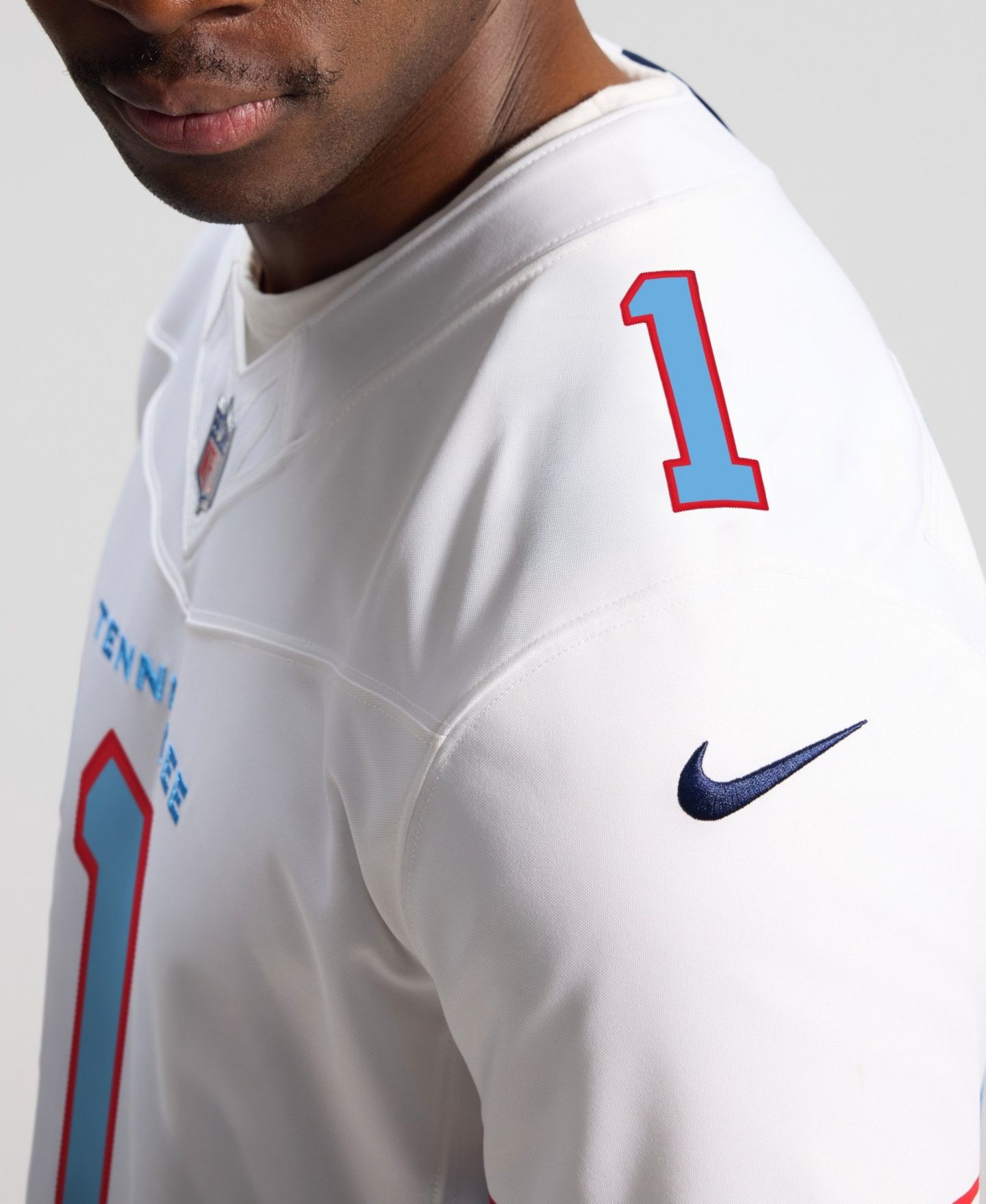 Мужской топ Nike Cameron Ward White Tennessee Titans Vapor F.U.S.E. Sewn Down Limited Jersey — фото 9
