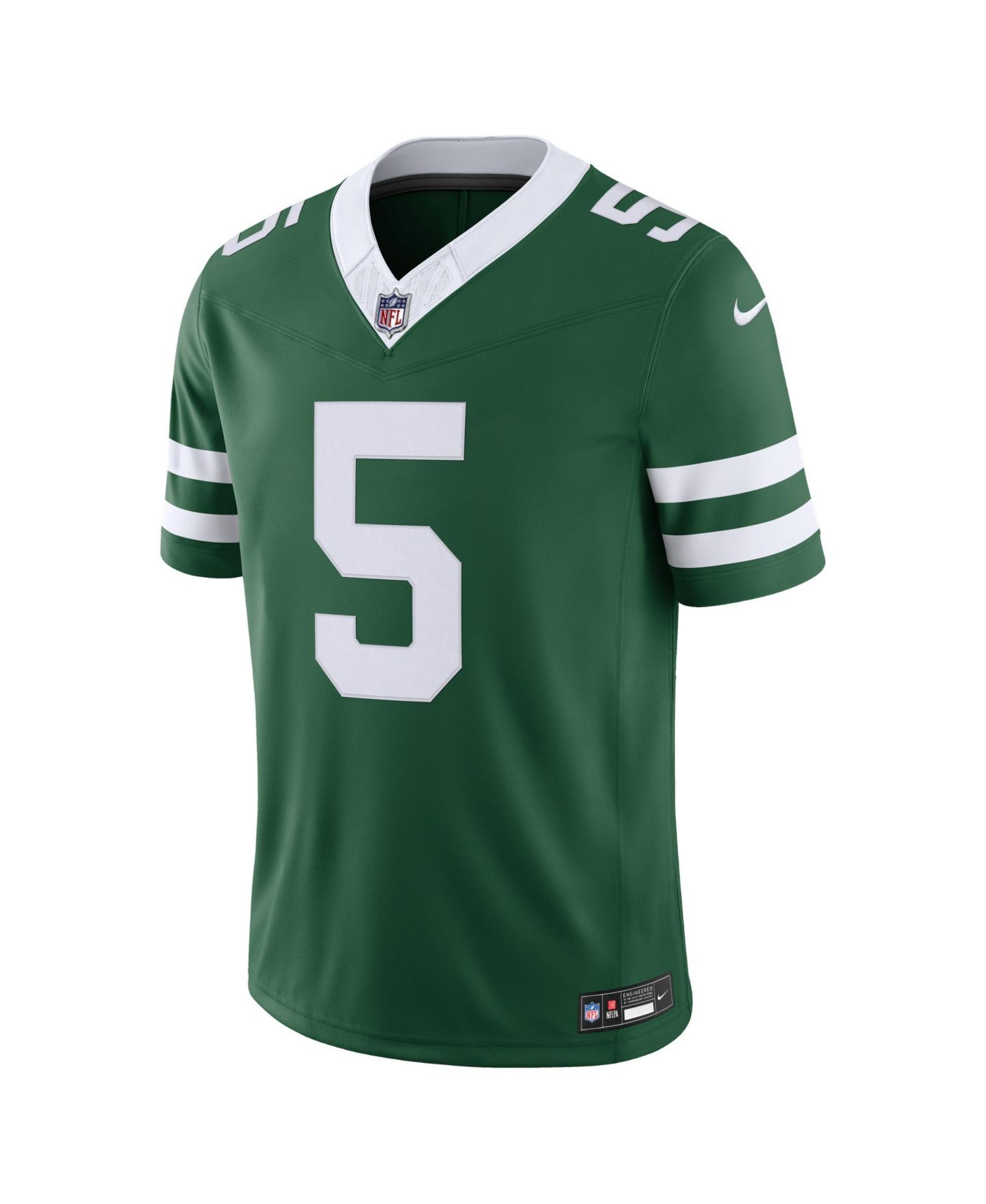 Мужской топ Nike Garrett Wilson Green New York Jets Vapor F.U.S.E. Stitched Limited Jersey — фото 12
