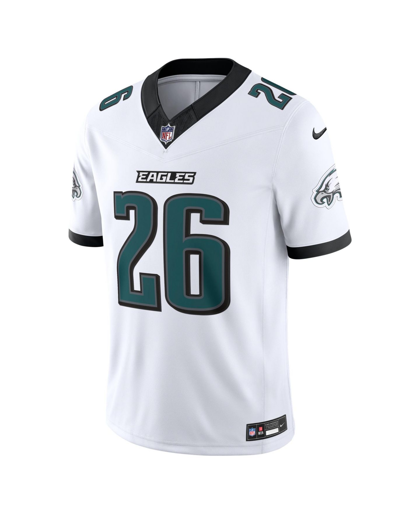 Мужской топ Nike Saquon Barkley White Philadelphia Eagles Vapor F.U.S.E. Stitched Limited Jersey — фото 8