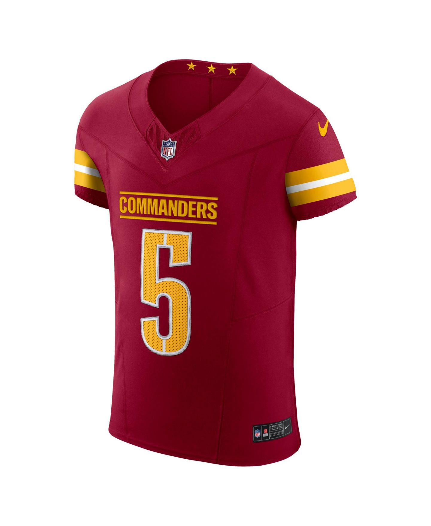 Мужской топ Nike Jayden Daniels Burgundy Washington Commanders Team Vapor F.U.S.E. Elite Jersey — фото 3
