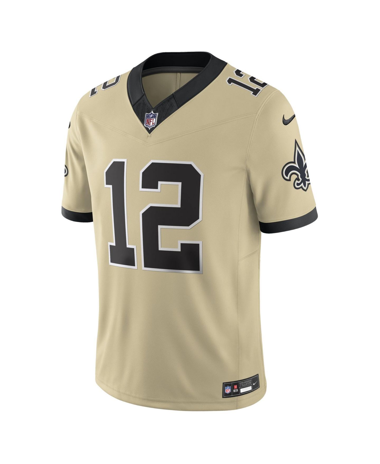 Мужской топ Nike Chris Olave Gold New Orleans Saints Gameday Golds Alternate Vapor F.U.S.E. Limited Jersey — фото 4