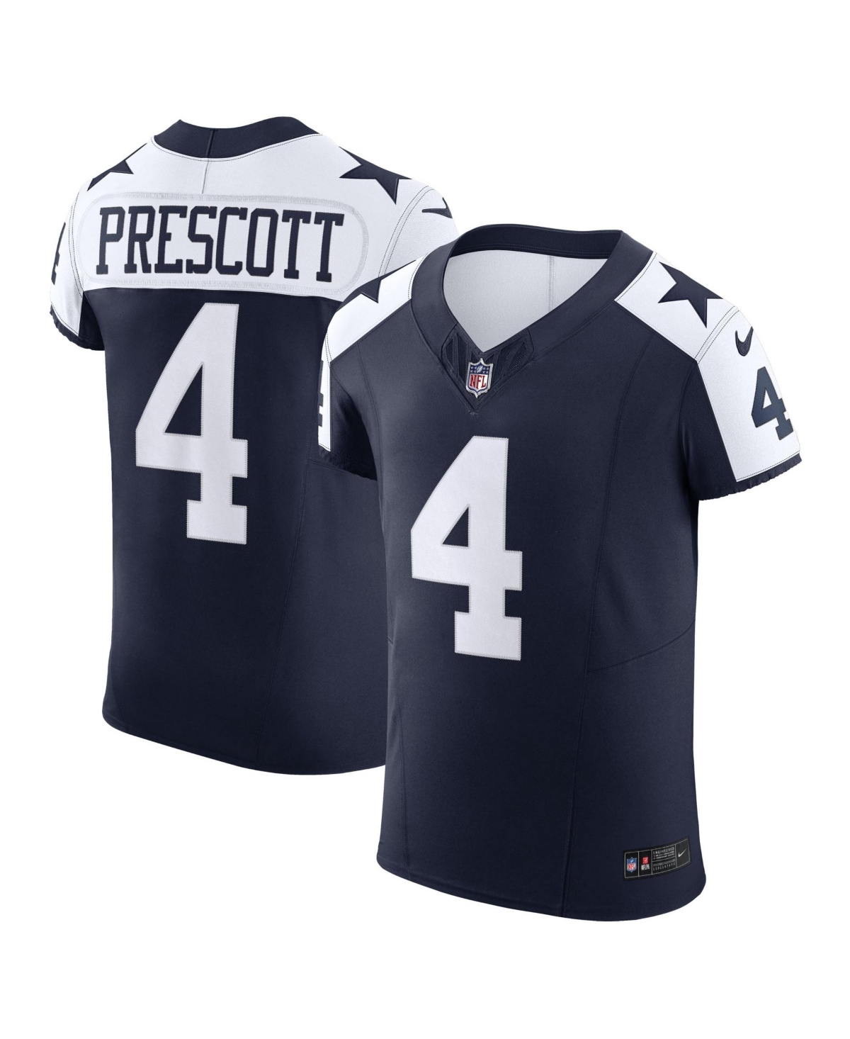 Nike Men's Dak Prescott Dallas Cowboys Alternate Vapor F.u.s.e. Elite Jersey - Navy, White
