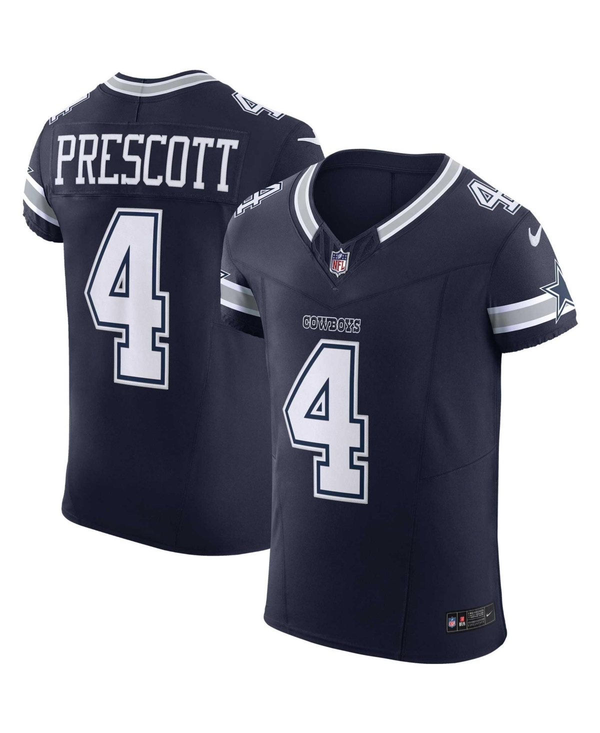 Nike Men's Dak Prescott Dallas Cowboys Alternate Vapor F.u.s.e. Elite Jersey - Navy