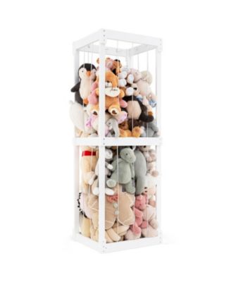Toy Storage Organizer with Open Top and Elastic Cords