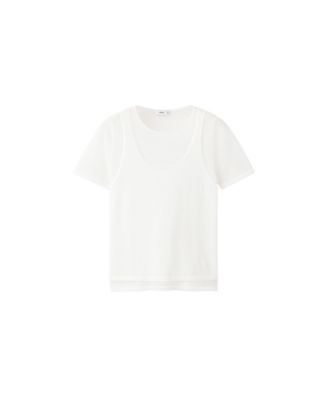 Women's Layered Lightweight Cotton-Blend Sweater