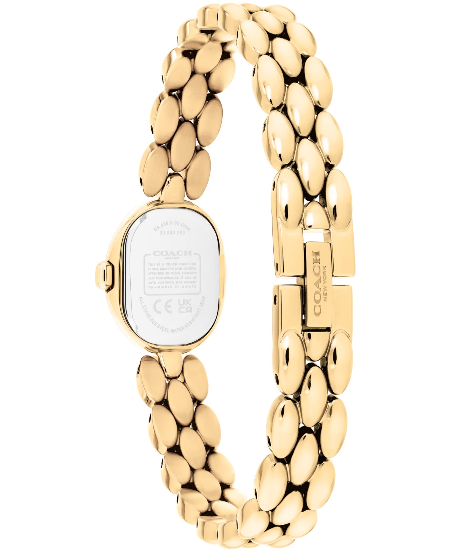 Женские часы COACH Sammy Gold-Tone Stainless Steel Bracelet Watch 18mm — фото 2