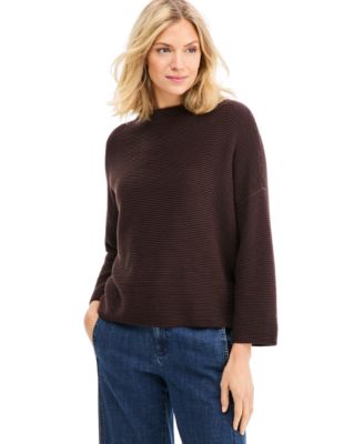 Women's Funnel Neck Bracelet-Sleeve Sweater
