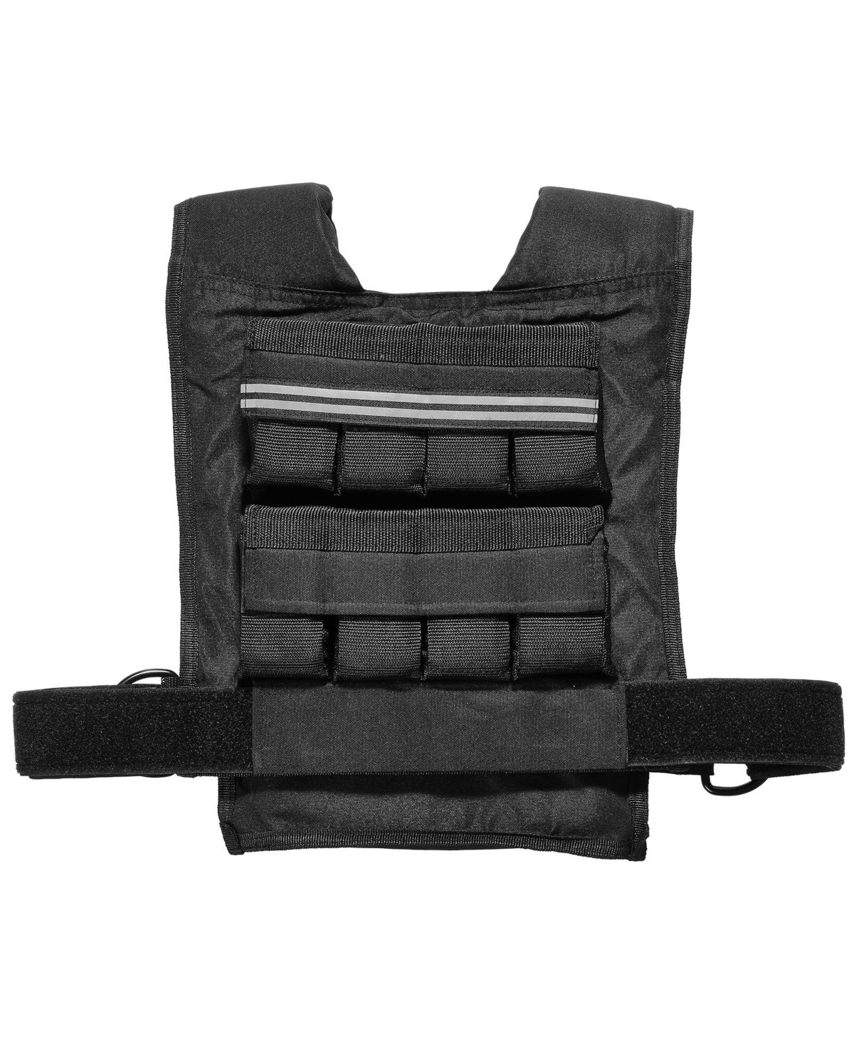 Sugift 35 Lb Adjustable Weighted Vest with 16 Removable Iron Weights and Reflective Stripes