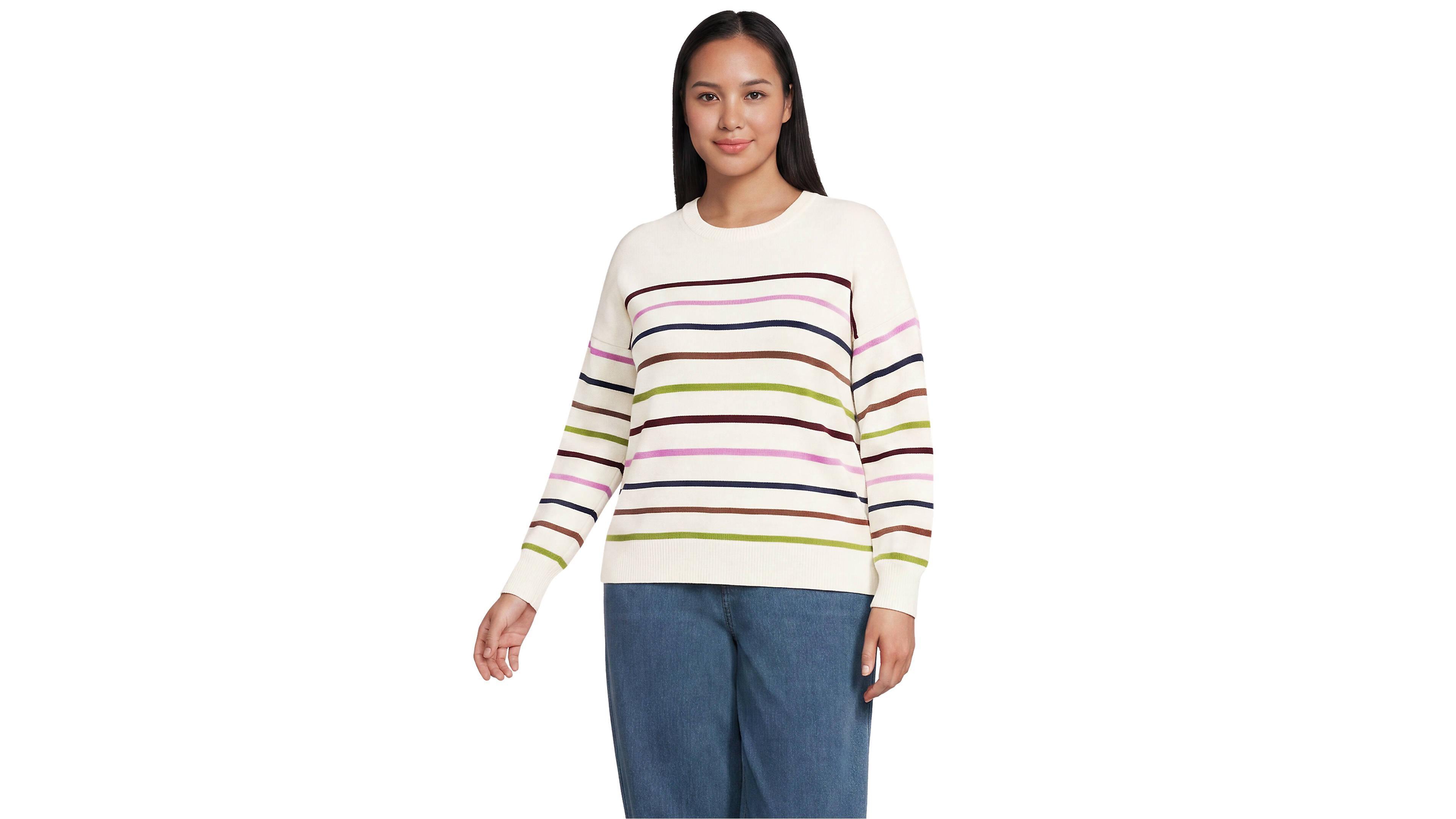 Lands' End Plus Drifter Crew Neck Sweater