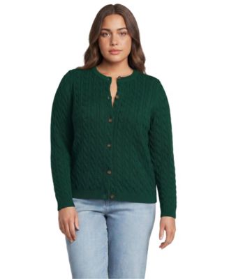Plus Size Drifter Cable Cardigan Sweater