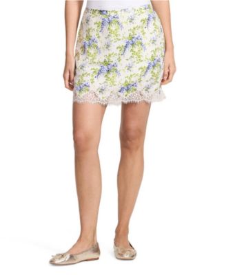 Women's Creaseless Silky Lace Trim Skort