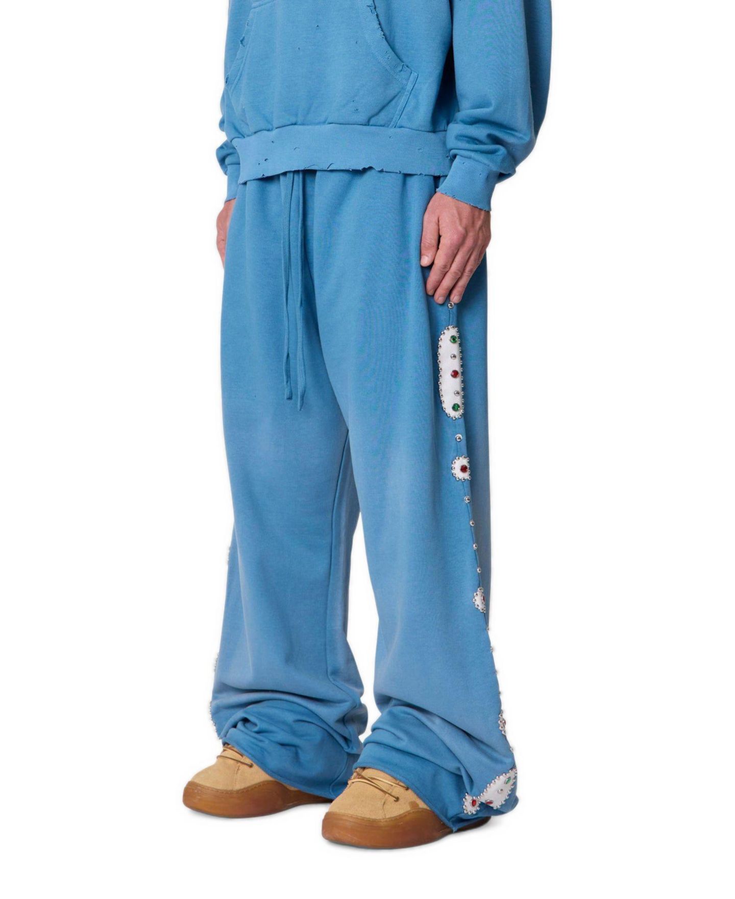 Мужские брюки mnml Mojave Oversized-Fit Baggy Leg Sweatpants, цвет: Синий — фото 3