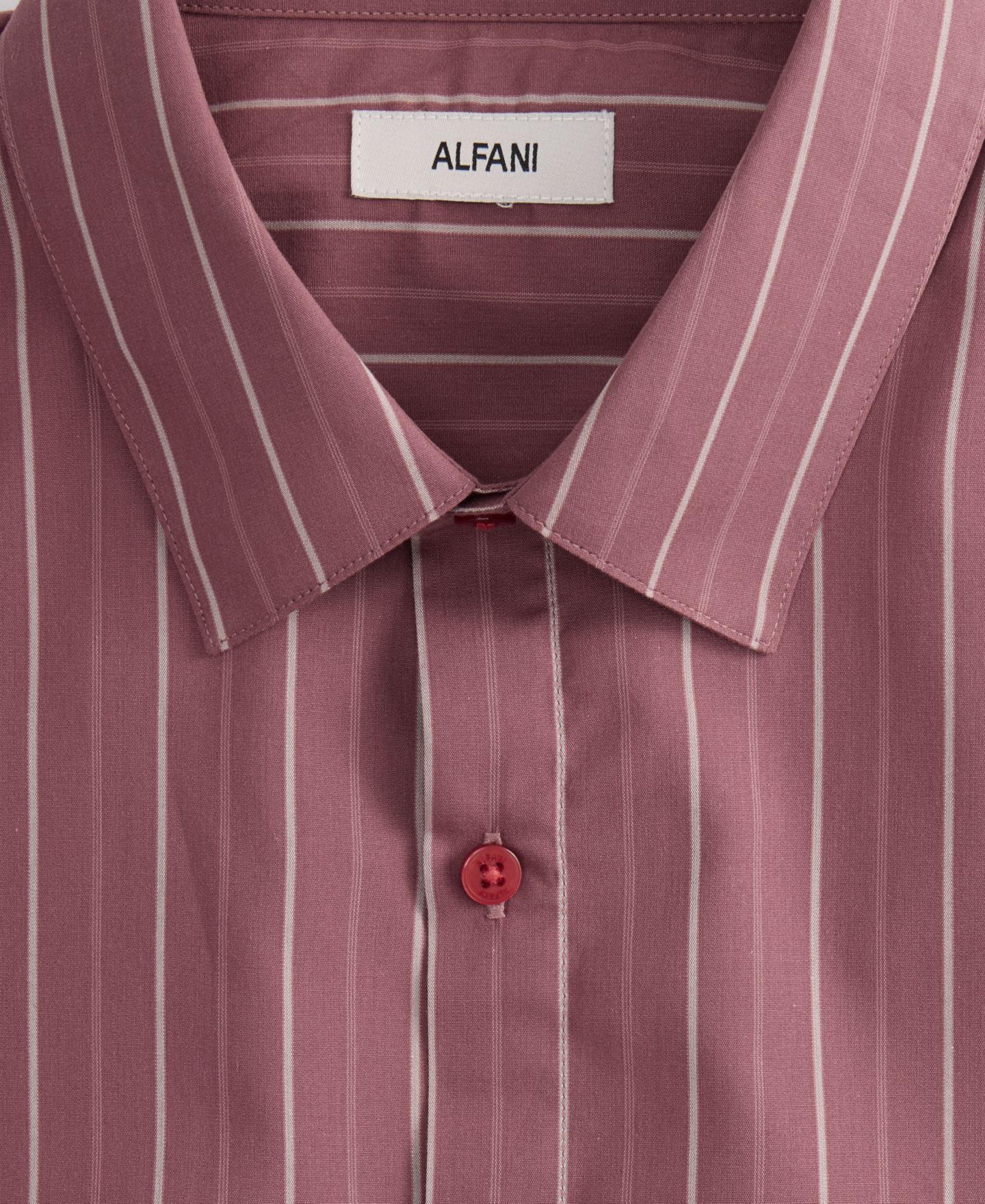 Мужская рубашка Alfani Long-Sleeve Stripe Regular-Fit Button-Down, цвет: Розовый коричневый — фото 5