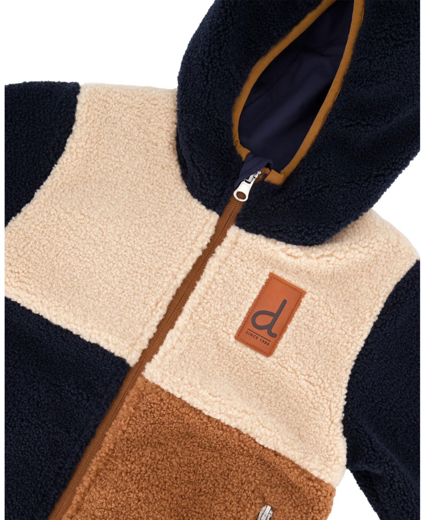 Куртка Deux par Deux Reversible Sherpa Water-Resistant Jacket для мальчиков-малышей, цвет: Синий / Коричневый — фото 5