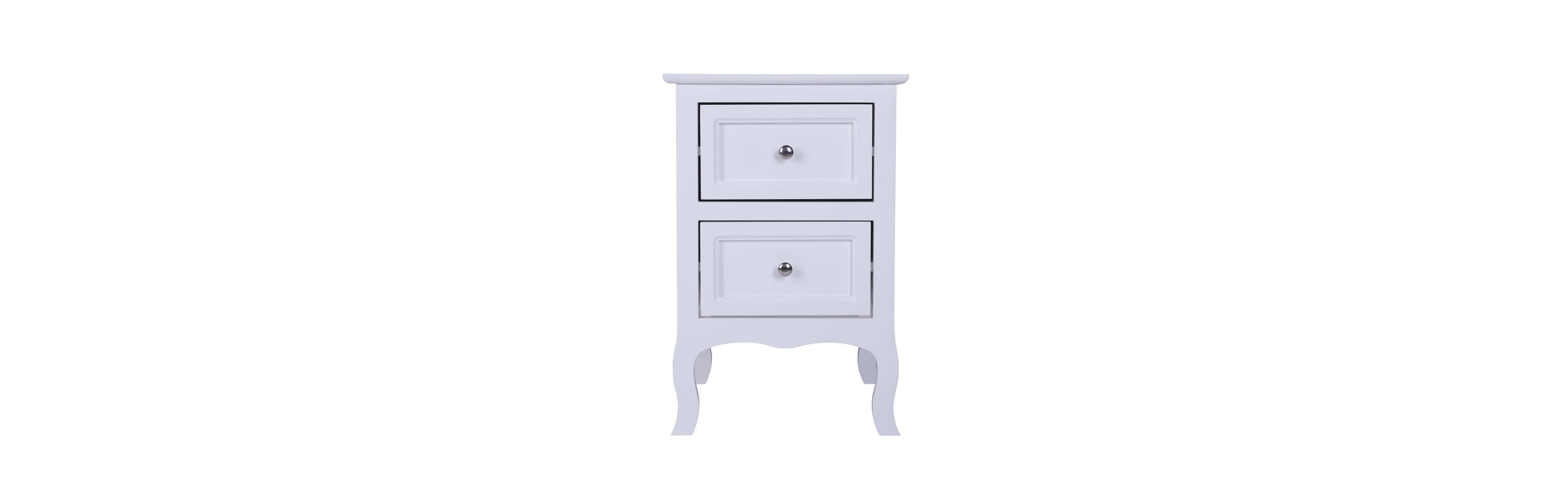 Slickblue Two-Tier Nightstand Table with Large Storage Shelf for Bedroom