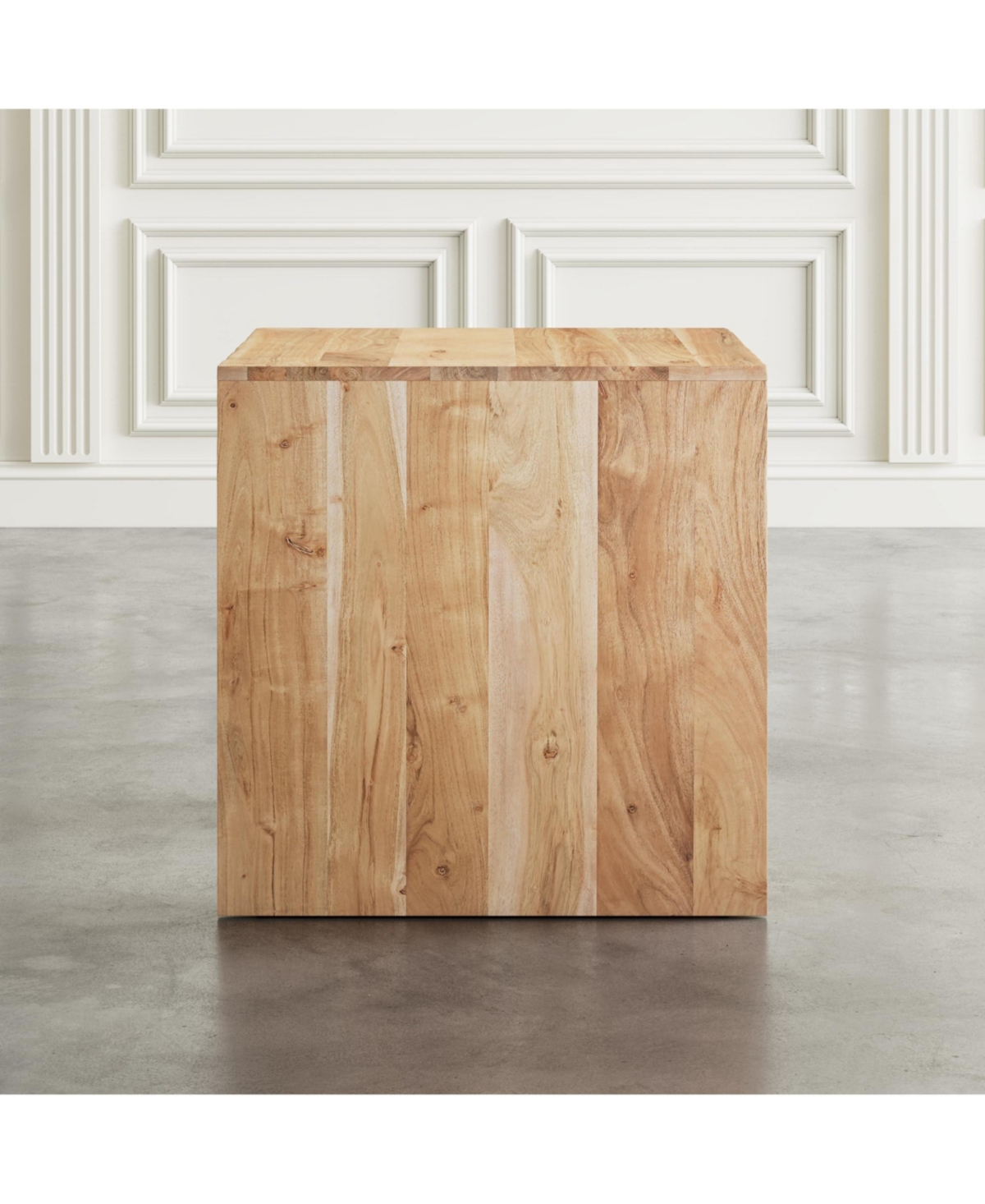 Jofran Lux Solid Wood Modern Angled End Table