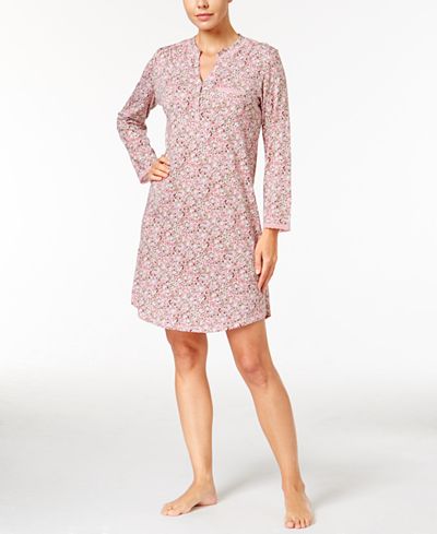 Miss Elaine Luxe Printed Knit Nightgown