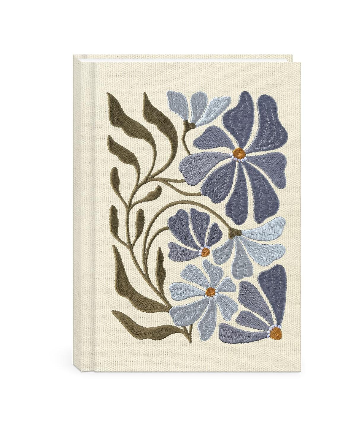 Danrong Embroidered Canvas Hardcover Journal Lined Pages