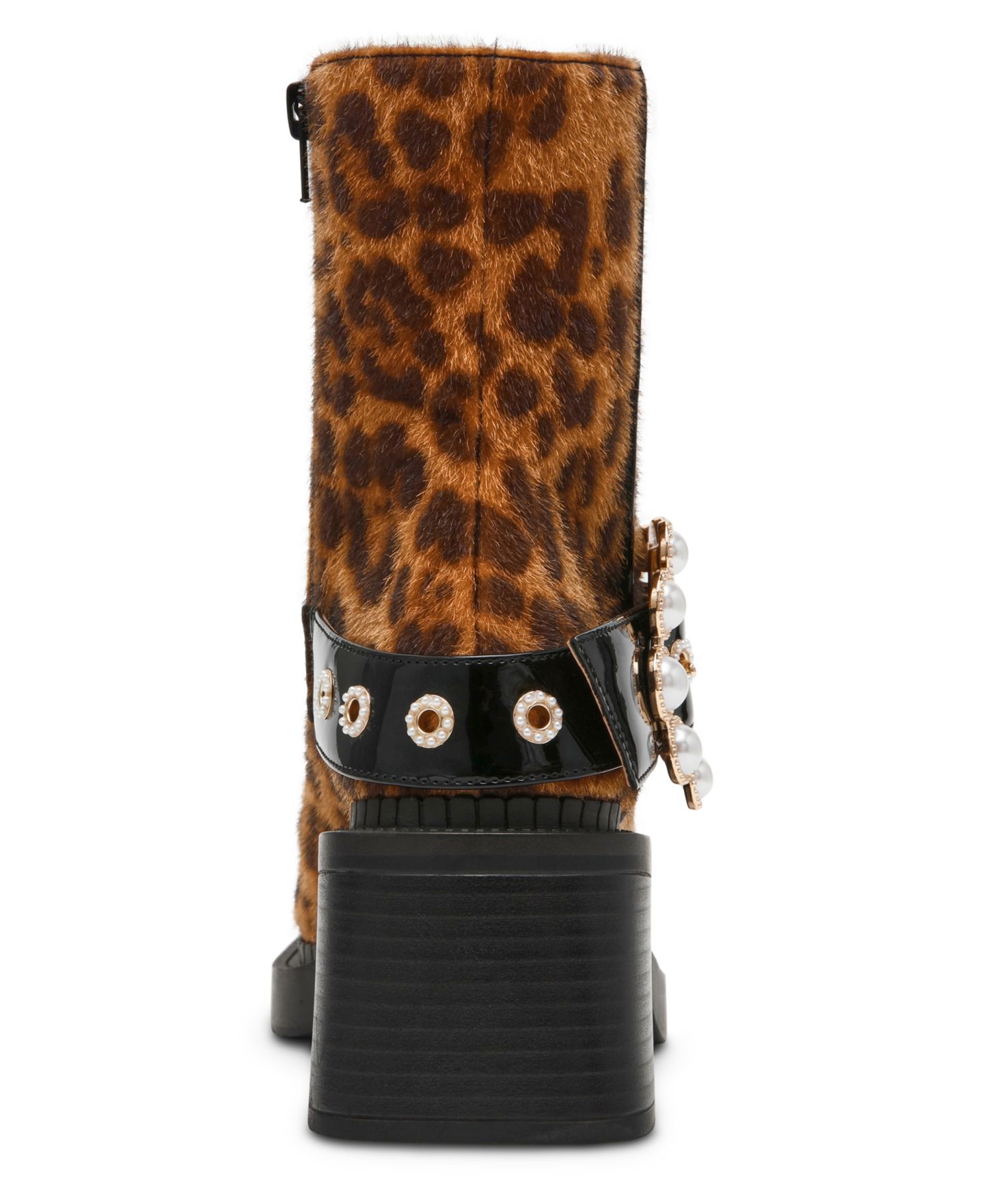Женские ботильоны Betsey Johnson Asher с квадратным носком и ремешком с жемчугом, цвет: Леопардовый — фото 3