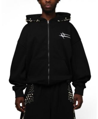 Men's Oversized Graphic Full-Zip Hoodie