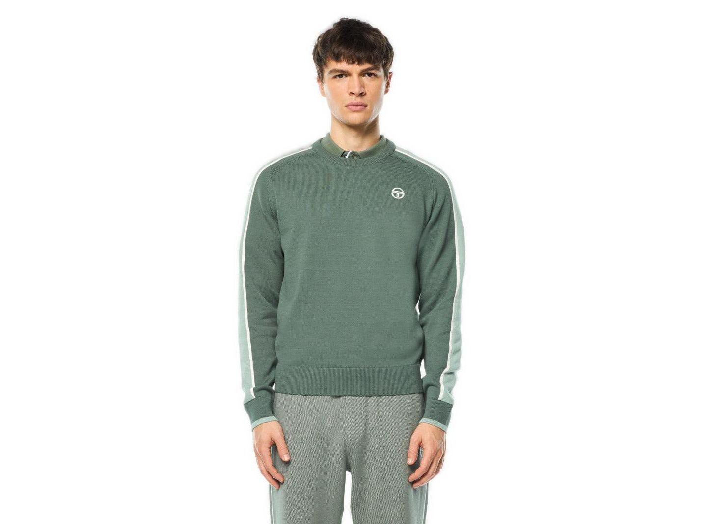Мужской свитер Sergio Tacchini Fico Regular Fit Crewneck Long-Sleeve Sweater, цвет: Laurel Wreath — фото 1