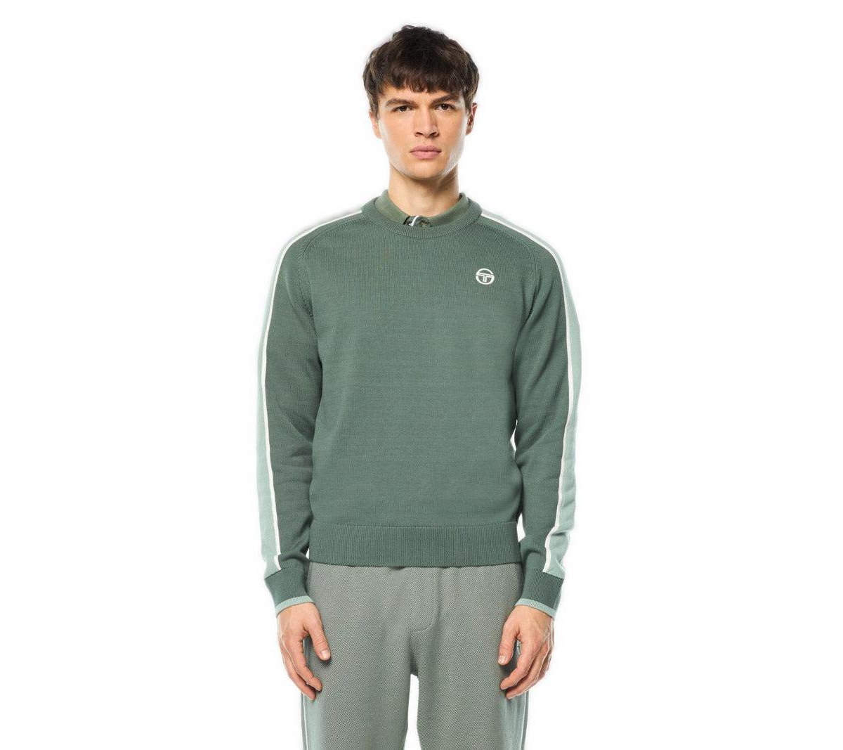 Sergio Tacchini Men's Fico Regular Fit Crewneck Long-Sleeve Sweater - Laurel wreath