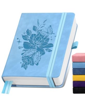 Faux Leather Hardcover Lined Journal 365 Pages 100gsm Thick Paper Lay Flat Travel Notebook