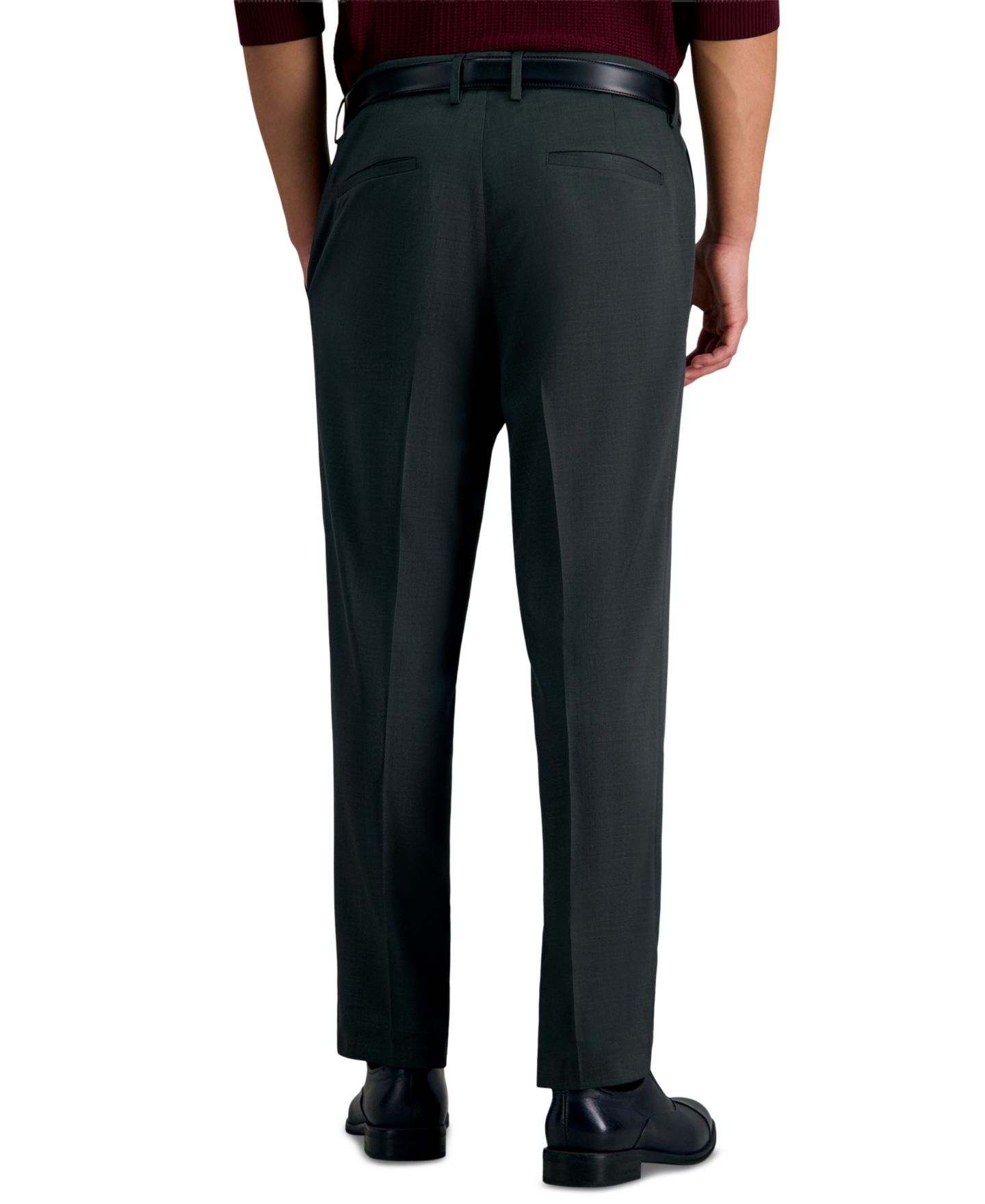 Мужские брюки Kenneth Cole Reaction Slim-Fit Stretch Dress Pants, цвет: Тёмный зелёный — фото 4