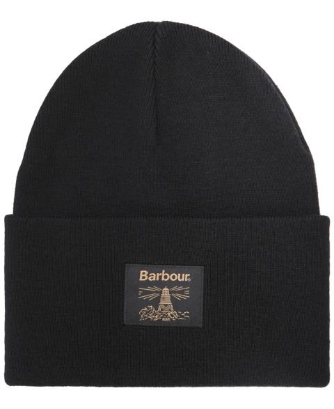 Мужская шапка Barbour Rib-Knit Double-Layer Beanie, цвет: Чёрный
