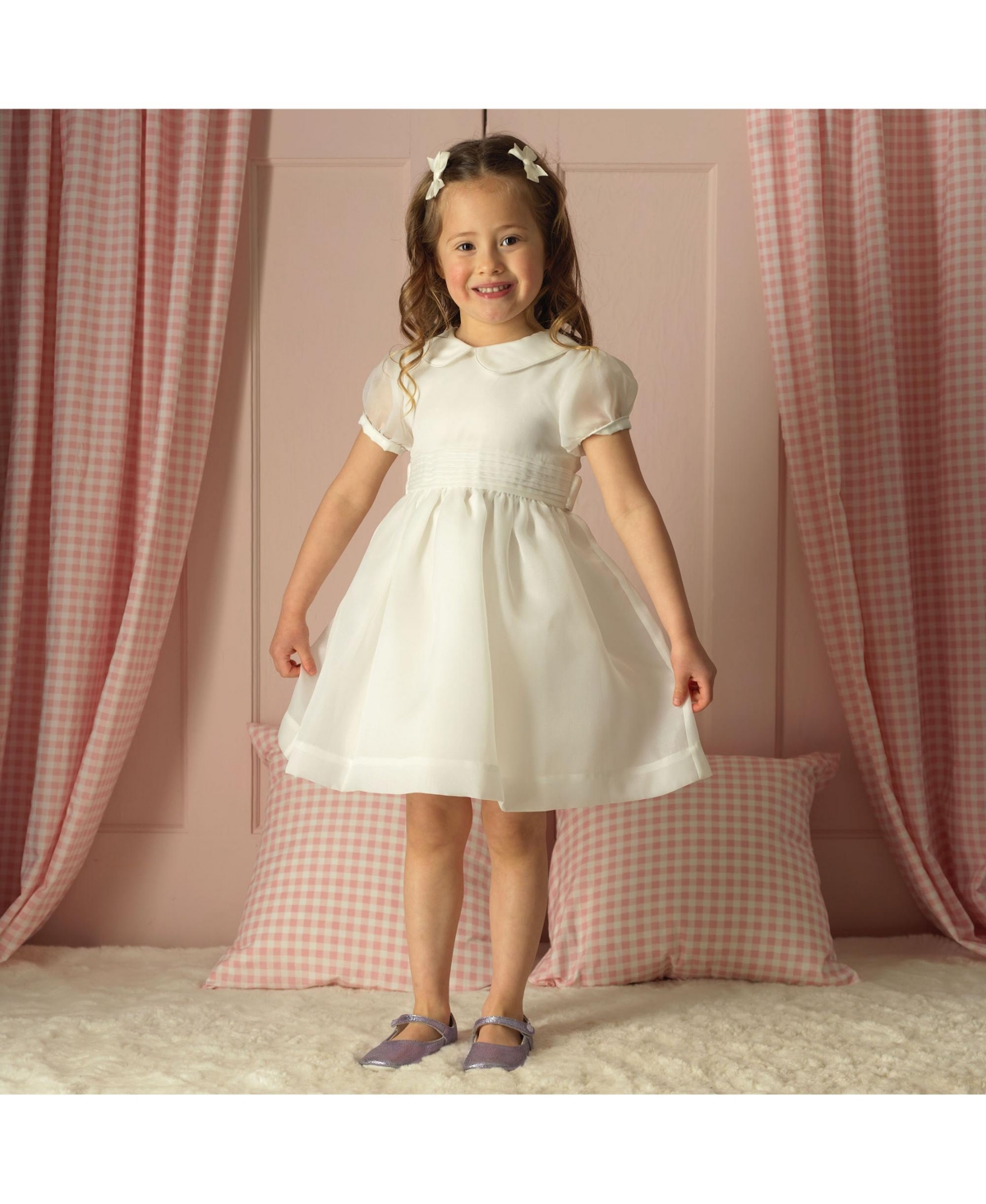 Rachel Riley Toddler Girls (2T-12) Organza Pintuck Dress