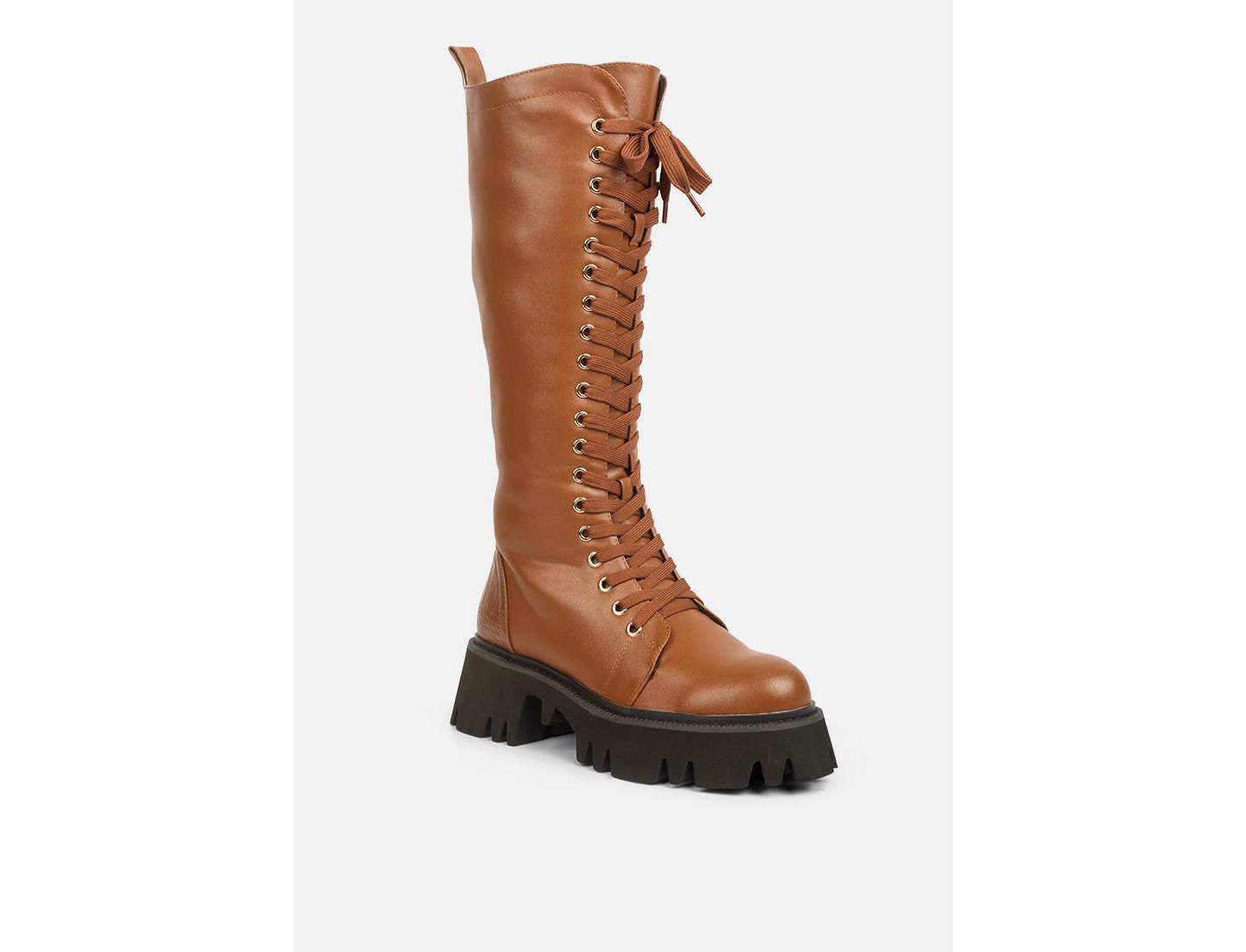 Женские ботинки London Rag Mad mood chunky lace-up, цвет: Бежевый / Хаки — фото 5