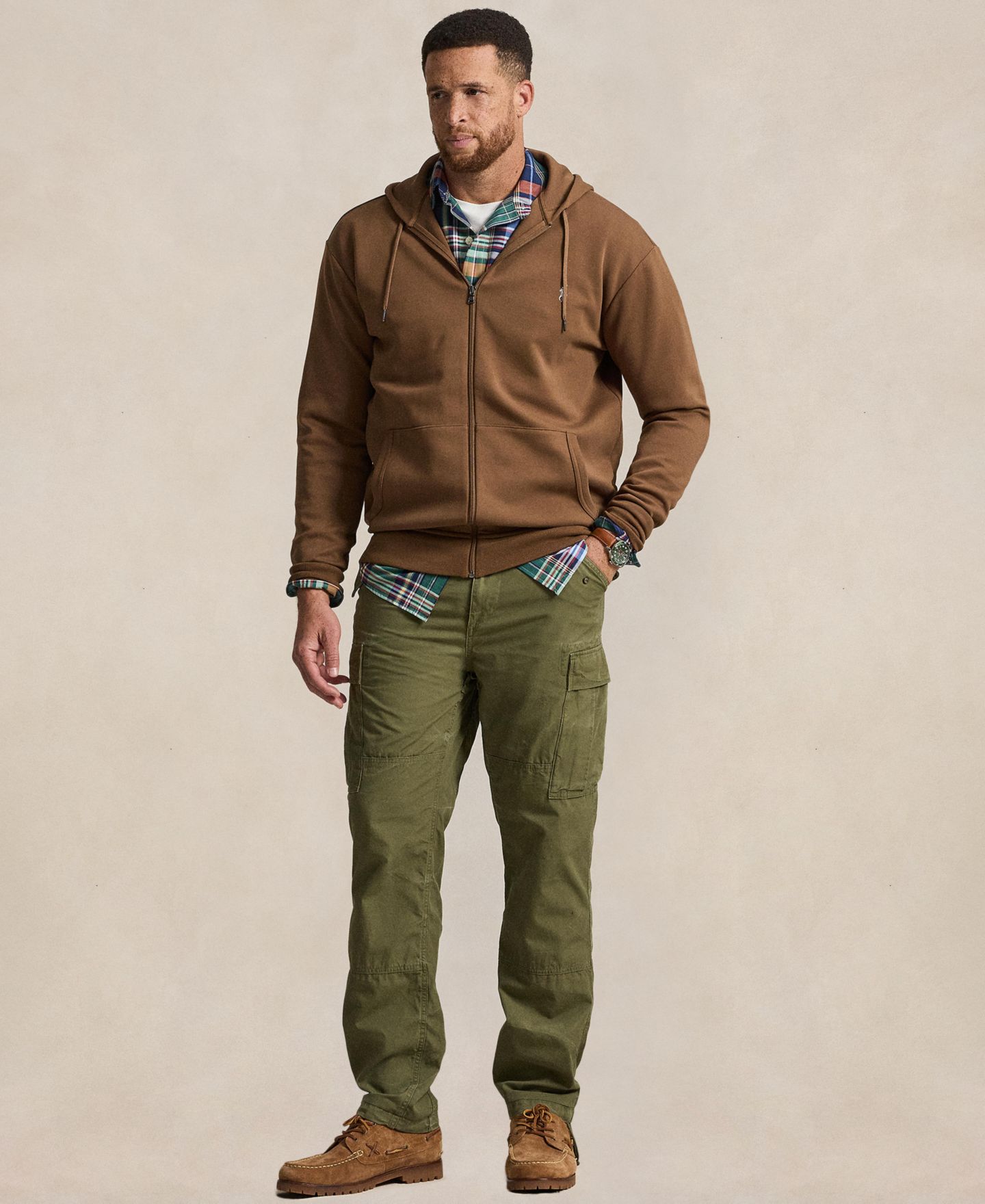 Мужское худи Polo Ralph Lauren Big & Tall Double-Knit Full-Zip, цвет: Лазурный — фото 14