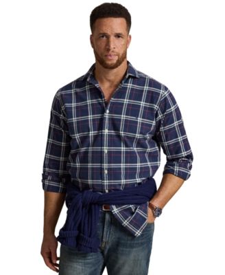 Men's Big & Tall Plaid Oxford Classic-Fit Shirt