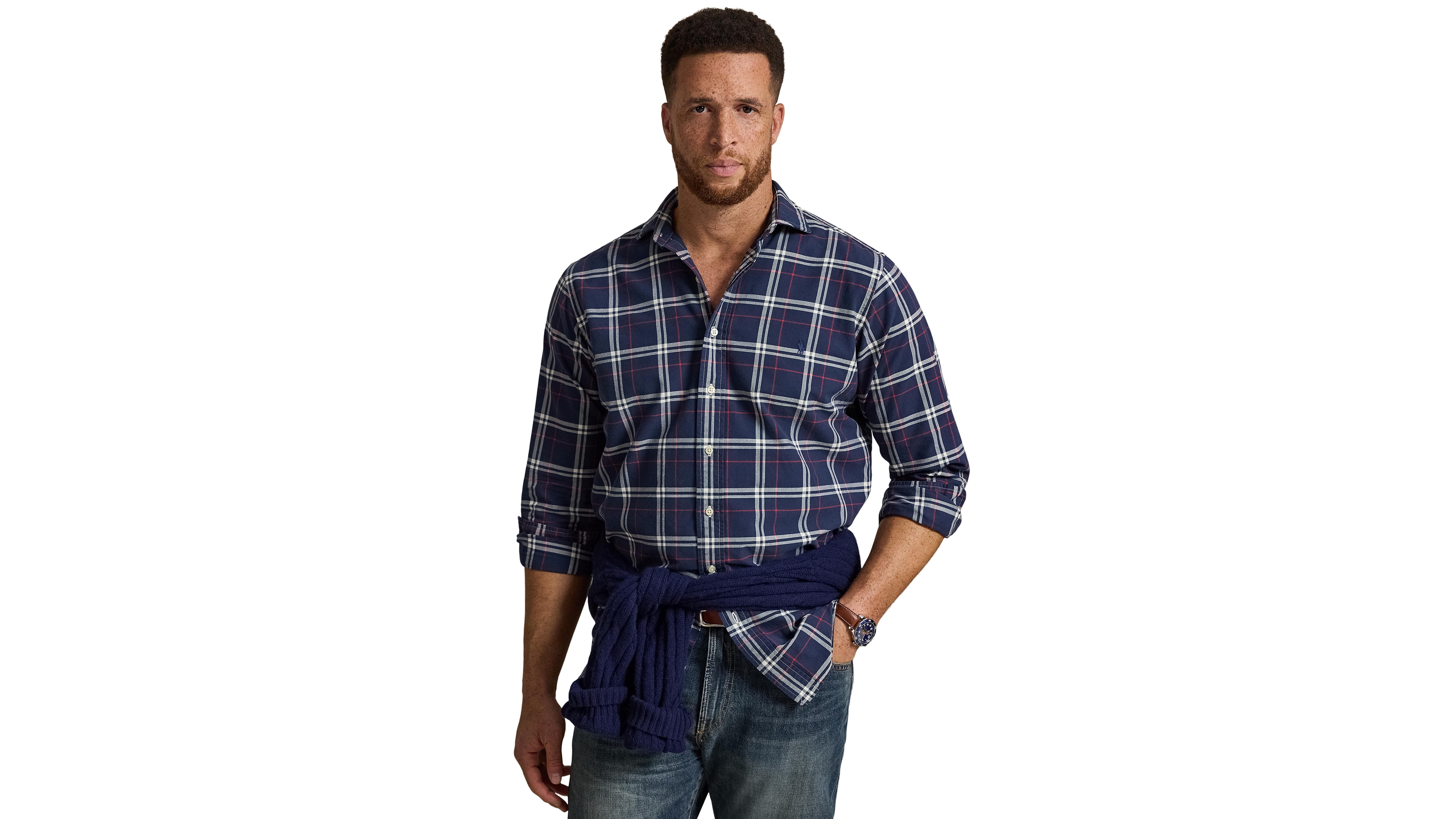 Polo Ralph Lauren Men's Big & Tall Plaid Oxford Classic-Fit Shirt