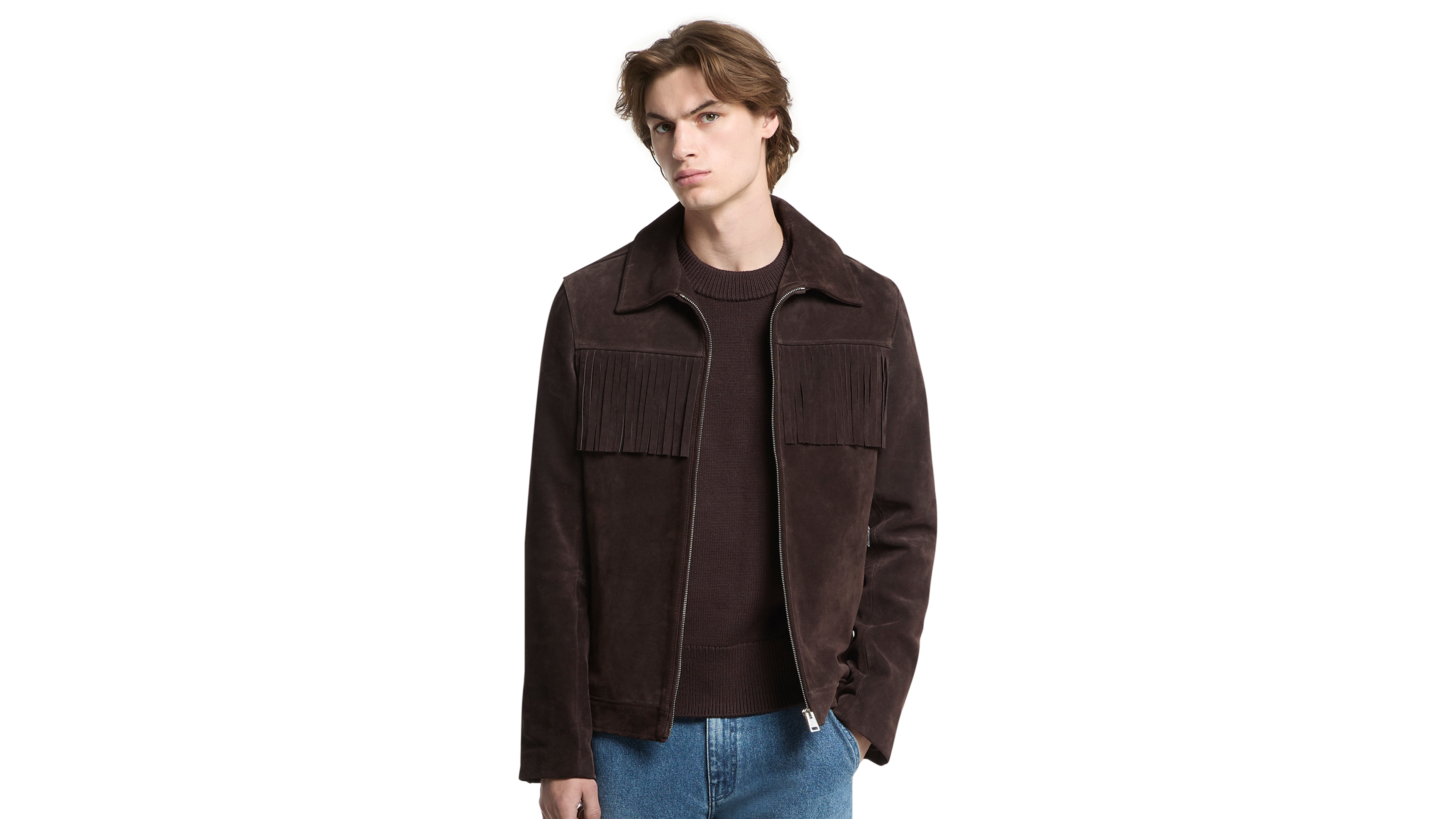 Michael Kors Men's Western-Inspired Fringe Suede Jacket, Created for Macy's