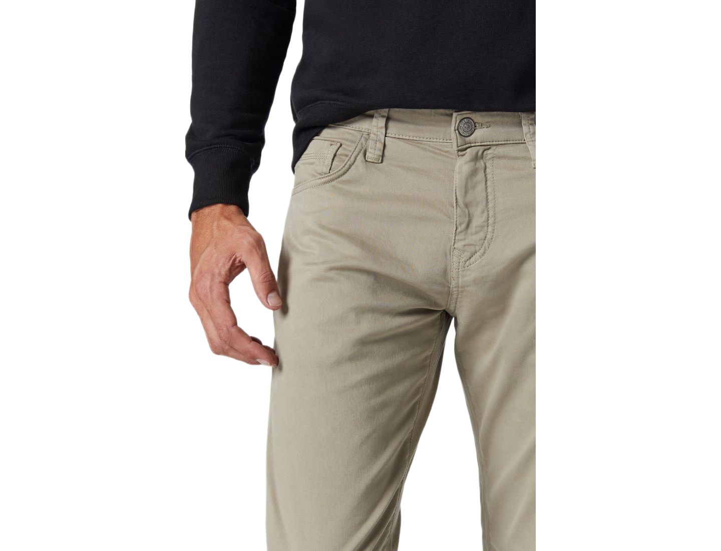 Мужские брюки Mavi Jeans Zach Twill Regular-Rise Straight-Leg, цвет: Бежевый — фото 5