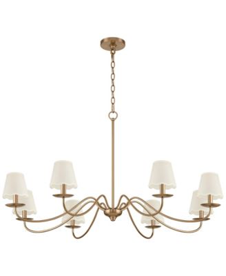 Marinec 42" Wide Soft Gold 8-Light Chandelier with Shades