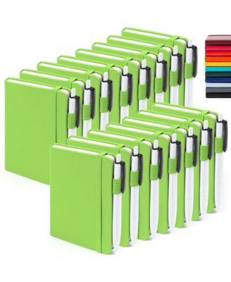Mini Hardcover Lined Journals Notebooks Bulk With Pen Holder For School Business