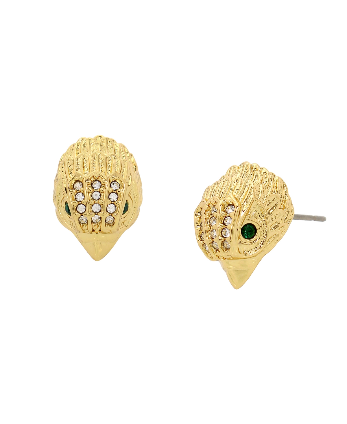 Robert Lee Morris Soho Women's Gold-Tone Glass Crystal Signature Eagle Stud Earrings - Crystal