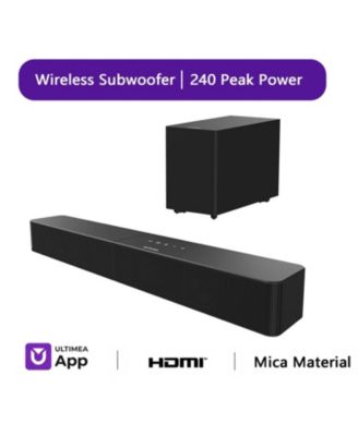 Poseidon R3T 2.1ch Soundbar with Wireless Subwoofer, App Control, Soundbar for Smart TV, Bluetooth 6.0, HDMI, Optical, 240W Peak Power