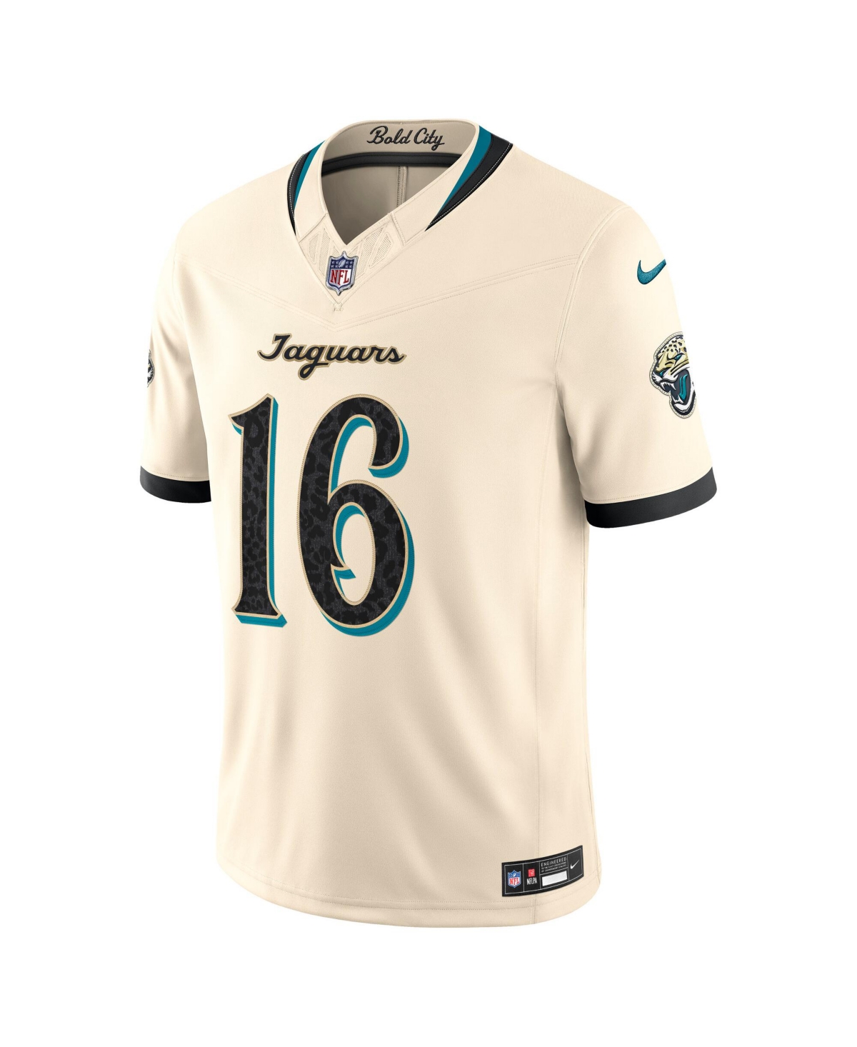 Nike Men's Trevor Lawrence Natural Jacksonville Jaguars 2026 Rivalries Collection Vapor F.u.s.e Stitched Limited Jersey