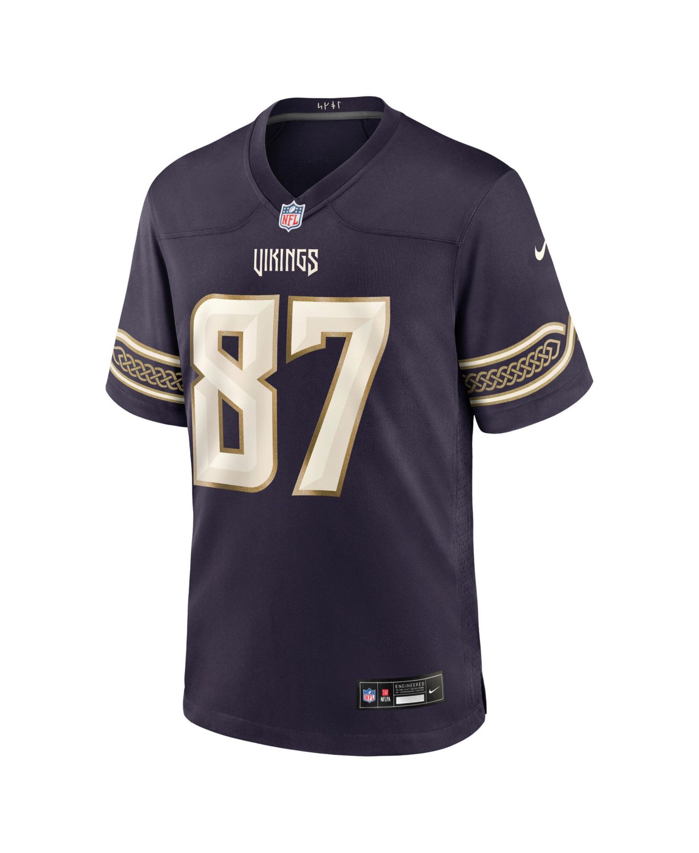 Мужской топ Nike T.J. Hockenson Purple Minnesota Vikings 2026 Rivalries Collection Game Jersey — фото 2